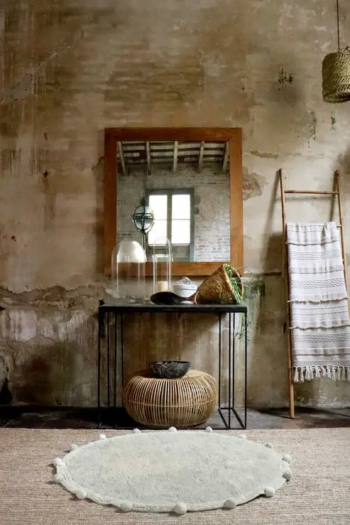 Прев'ю: Килим BUBBLY OLIVE - NATURAL Ø 120cm