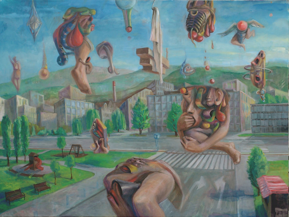 z(rezerva)_LIFE FROM ABOVE 2016, ulje na platnu,150X200cm,