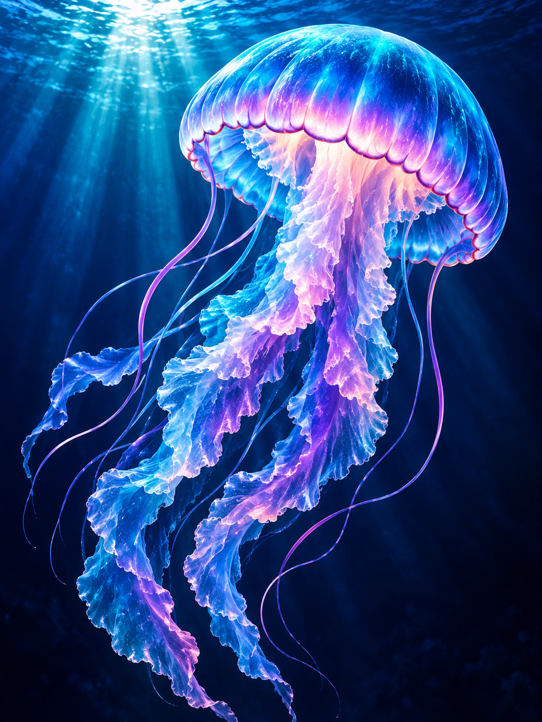 Diamond Painting Méduse Lumineuse – 30 × 40 cm