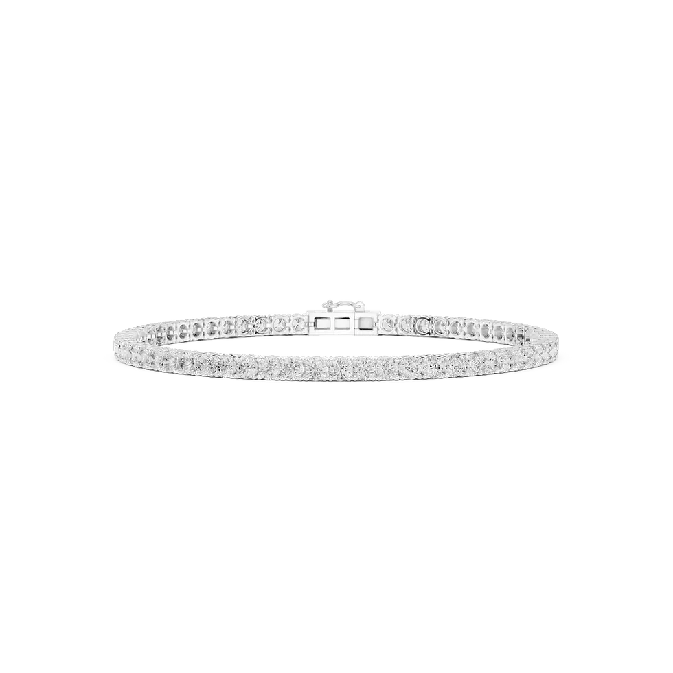 Miniature : Tennis Bracelet 4 Carats en diamants de laboratoire et or blanc 18 carats – Vue de face | PIRMA Paris