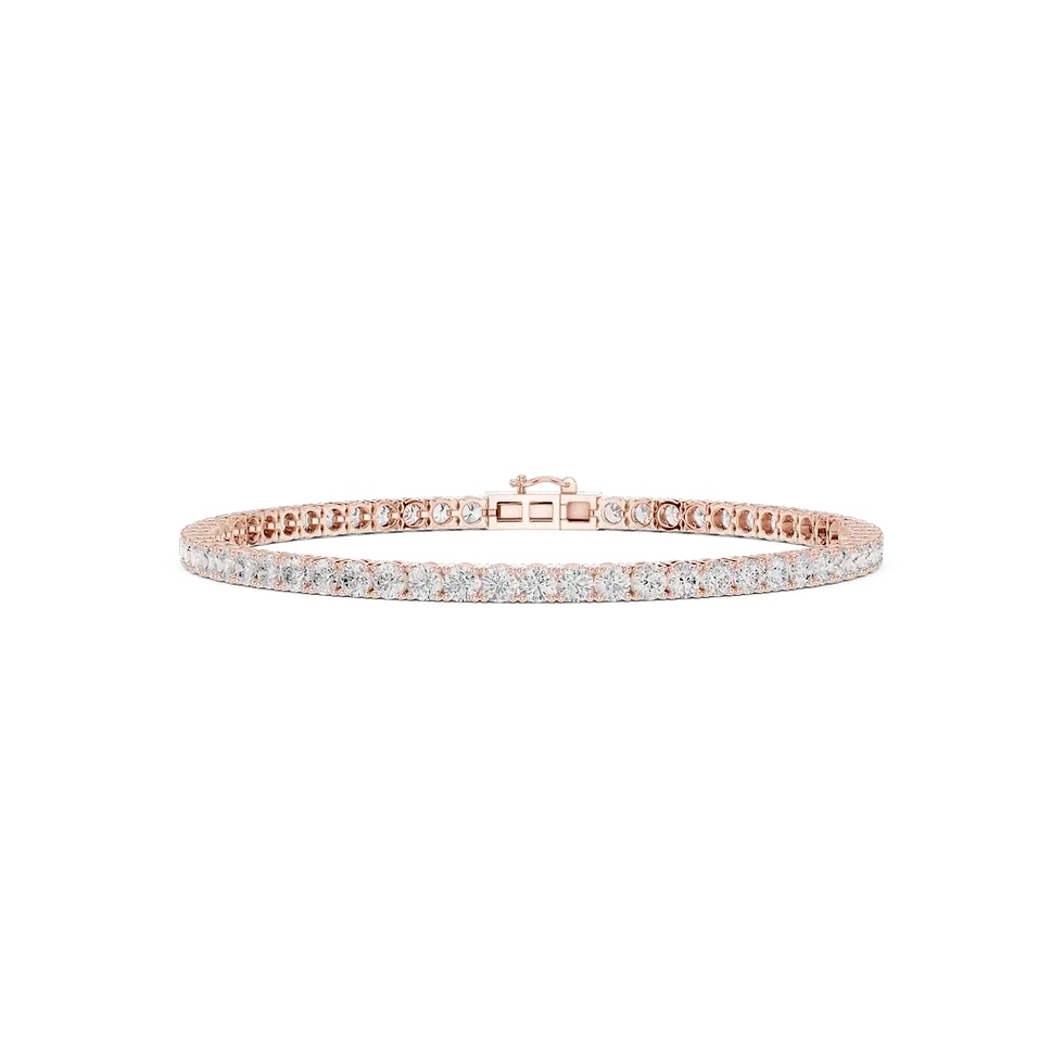 Miniature : Tennis Bracelet 4 Carats en diamants de laboratoire et or rose 18 carats – Vue de face | PIRMA Paris