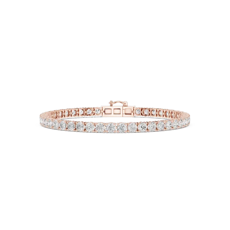 Miniature : Tennis bracelet 8 carats en diamants de laboratoire or rose 18 carats – PIRMA Paris