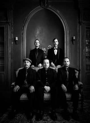 Opeth black and white vintage portrait. Historical visual theme for the concept album.