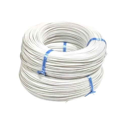 Miniatura: 100 Metros Cabinho Flexível Bitola 22awg = 0,30mm Cor Branco 70° 300V Cobre NU