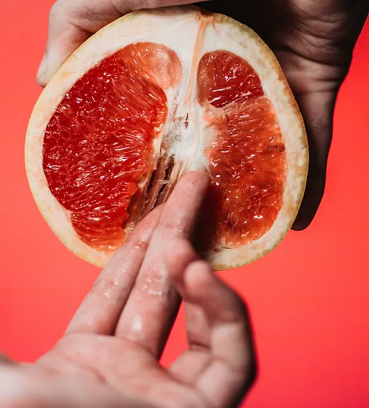 orange, fingers