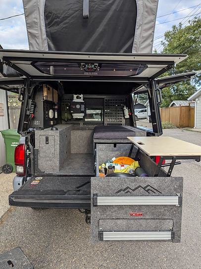 Fahrt Systems cabinet storage system integrated into a Lone Peak canopy - perfect for secure, efficient organization during off-grid and overland adventures