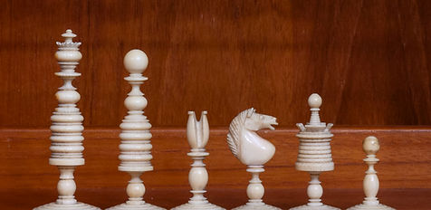 Gifted ivory chess set