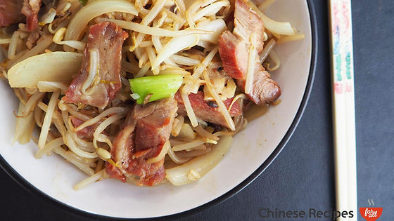 Cantonese Roast Pork & Duck with Beansprouts (叉烧鸭炒芽菜)