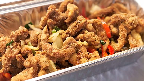 Crispy Beef with Salt & Pepper (椒盐牛丝)
