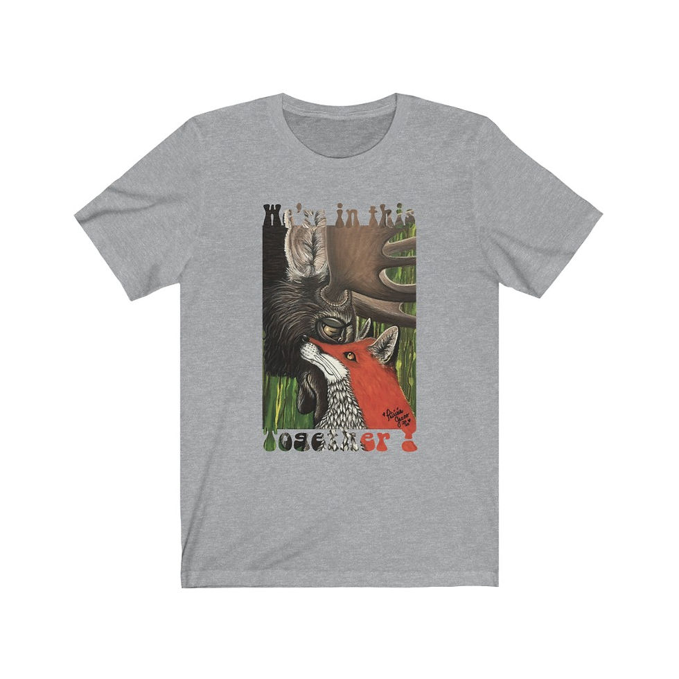 Thumbnail: We're In This together Moose and Fox Forever Unisex Jersey Short Sleeve T-Shirt