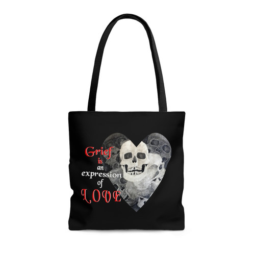 Grief is an Expression of L O V E Tote Bag | Laughing Fox Designs