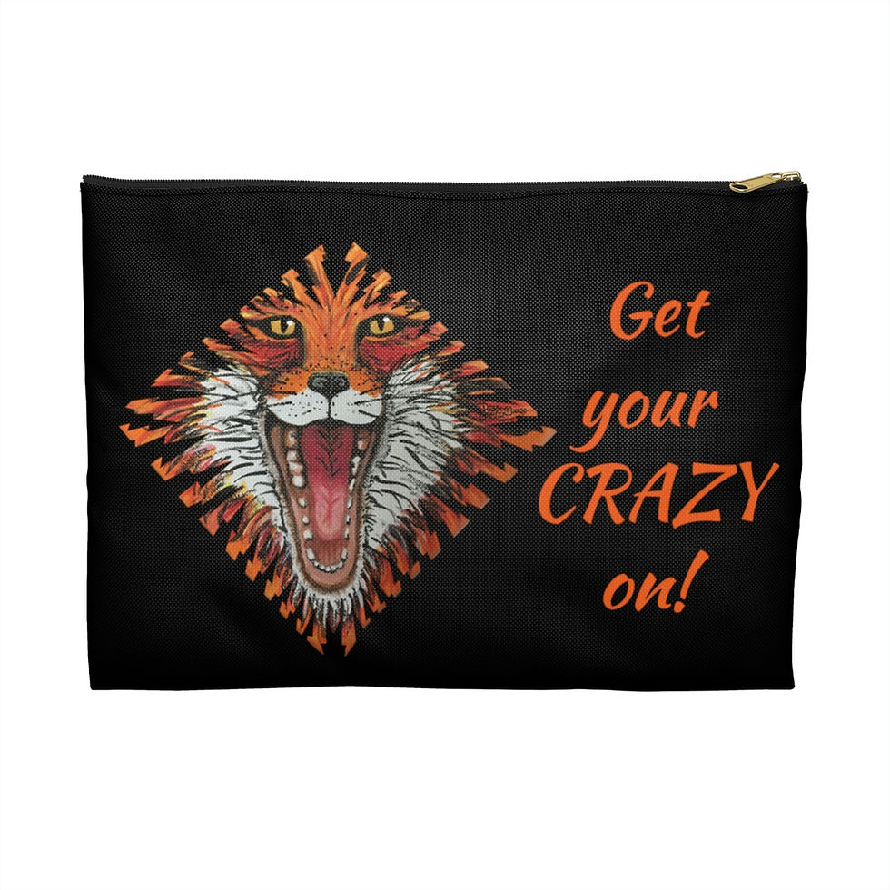 Thumbnail: Get Your CRAZY ON Laughing Fox Make-up Accessory Pouch