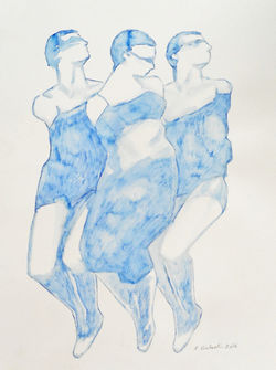 TROIS NUANCES DE BLEUS