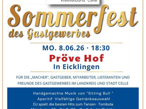 DEHOGA Celle lädt am 8.6.26 zum Sommerfest des Gastgewerbes ein