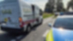 beschädigter Transporter, Foto: Polizei