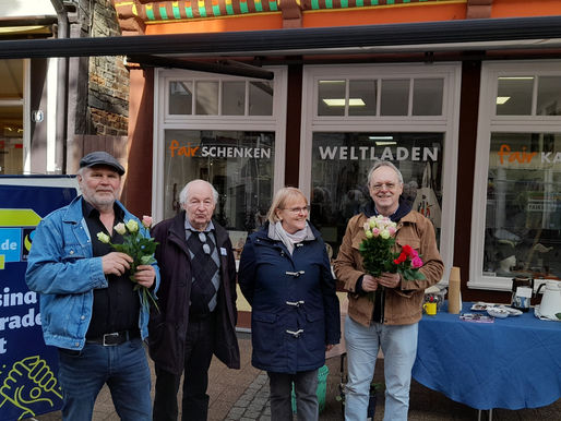 Fair gehandelte Rosen am Weltfrauentag