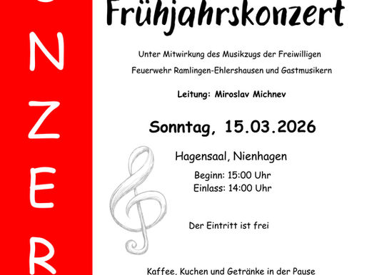 Frühlingskonzert des Feuerwehrmusikzugs der Ortsfeuerwehr Adelheidsdorf
