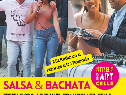Salsa liegt in der Luft. Am 22.8.25 ab 19 Uhr auf dem Brandplatz