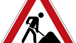 Baustellenschild