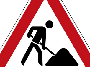 Baustellenschild