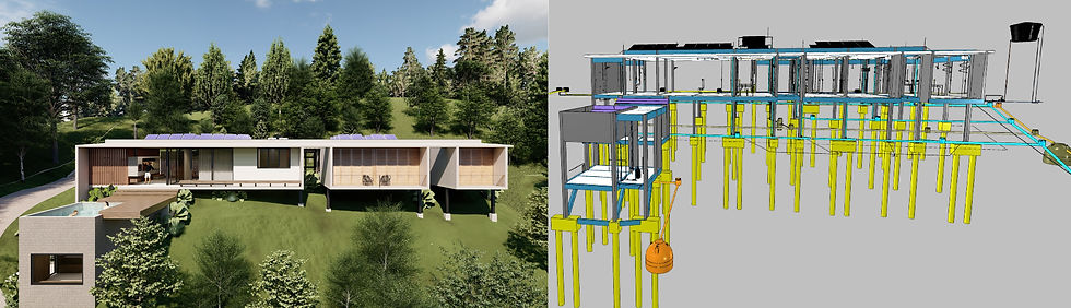 indicação de engenheiros segurando um projeto de estrutura, em pé na obra, avaliando o próximo passo a ser dado.