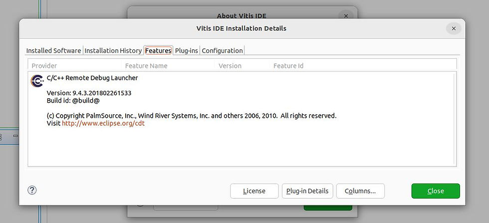 Installation Details - Features