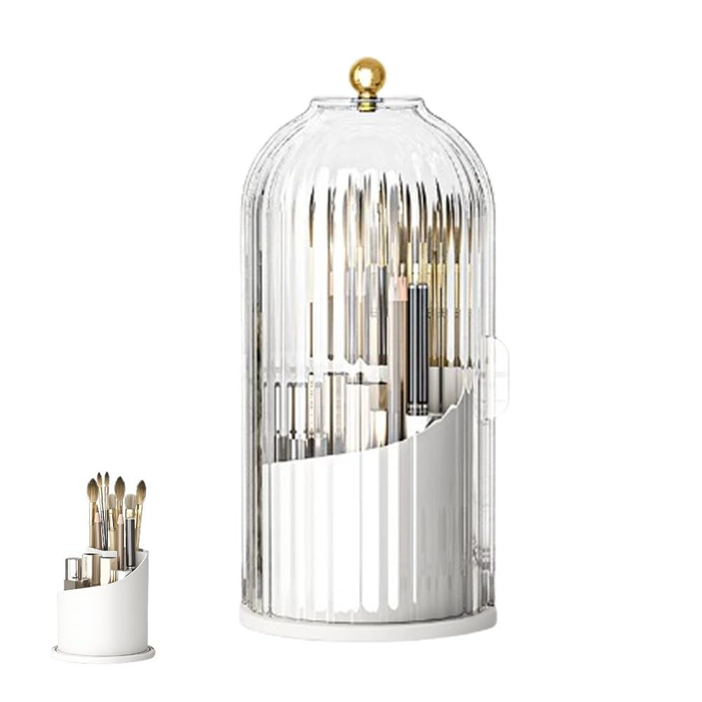 Concealed Toothbrush Holder Toothbrush Organizer with Cover Covered Makeup Brush
