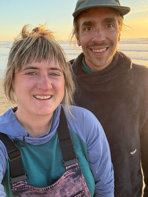 Bekah and Blue at Artist Residency