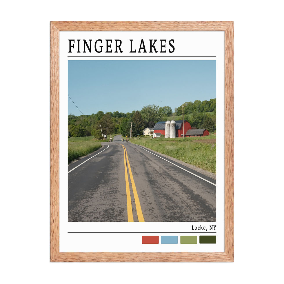 Finger Lakes Bike Tour Framed Print
