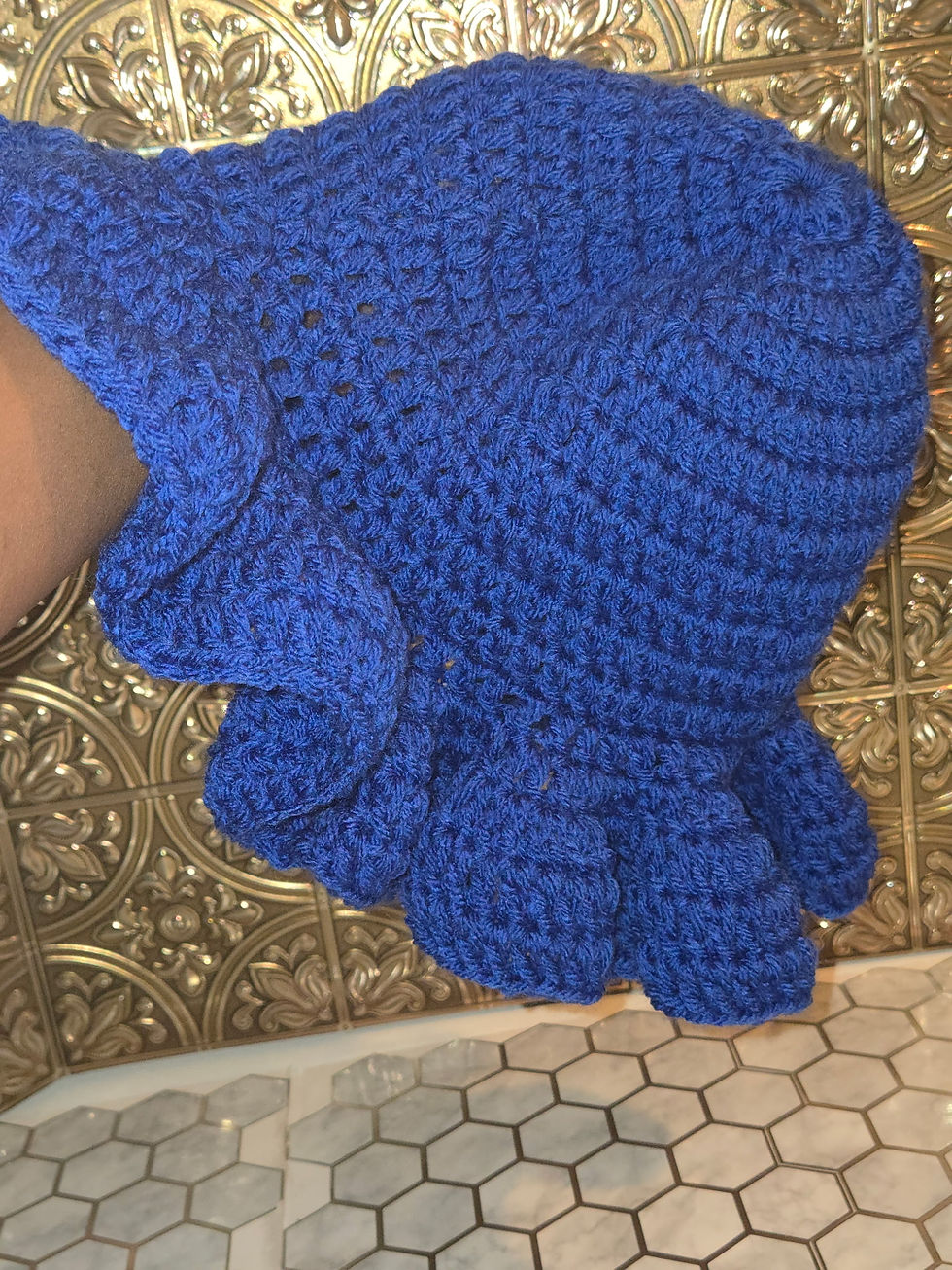 Thumbnail: Handmade Crochet Bucket Hat with Wavy Brim