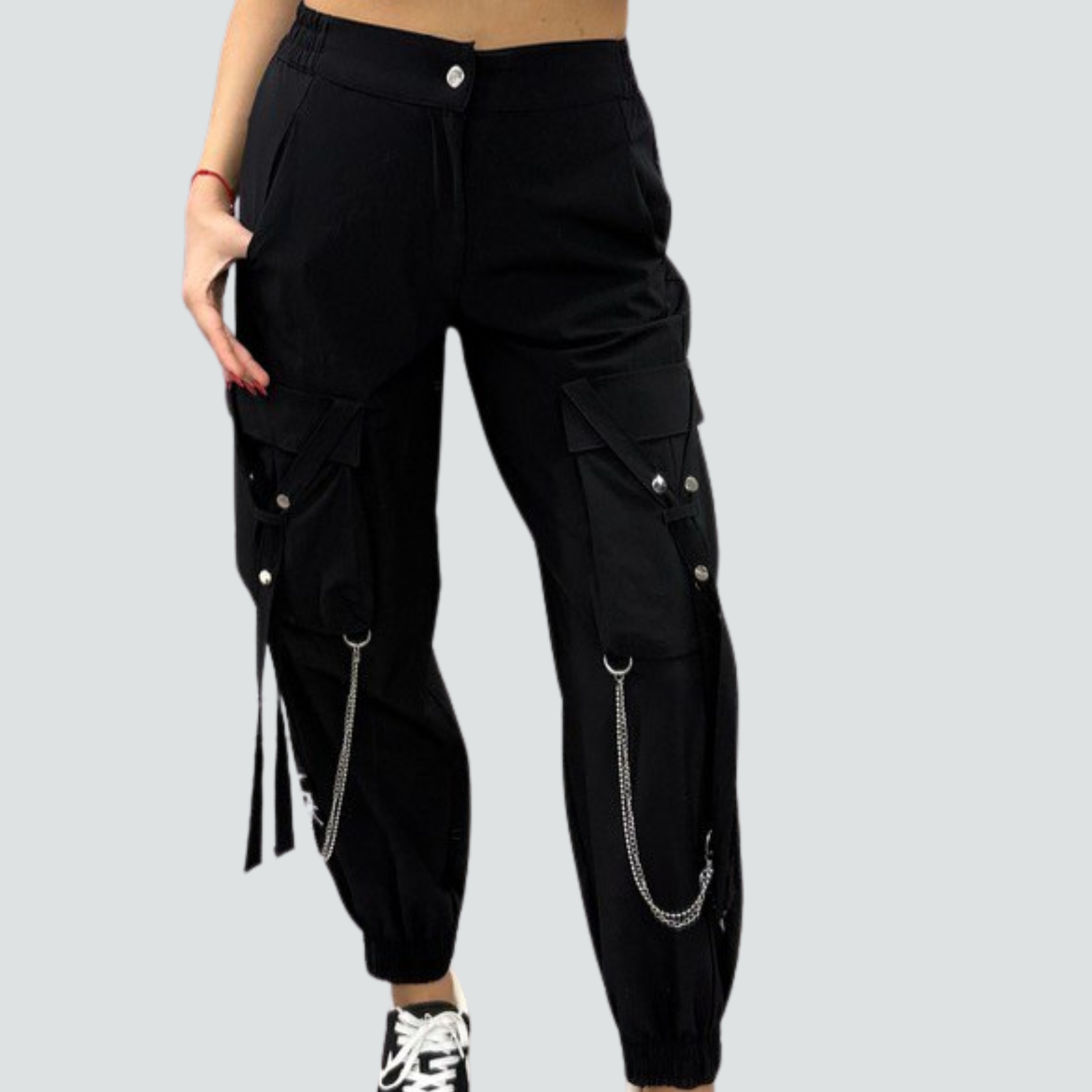 Chain Cuffed Cargo Pants
