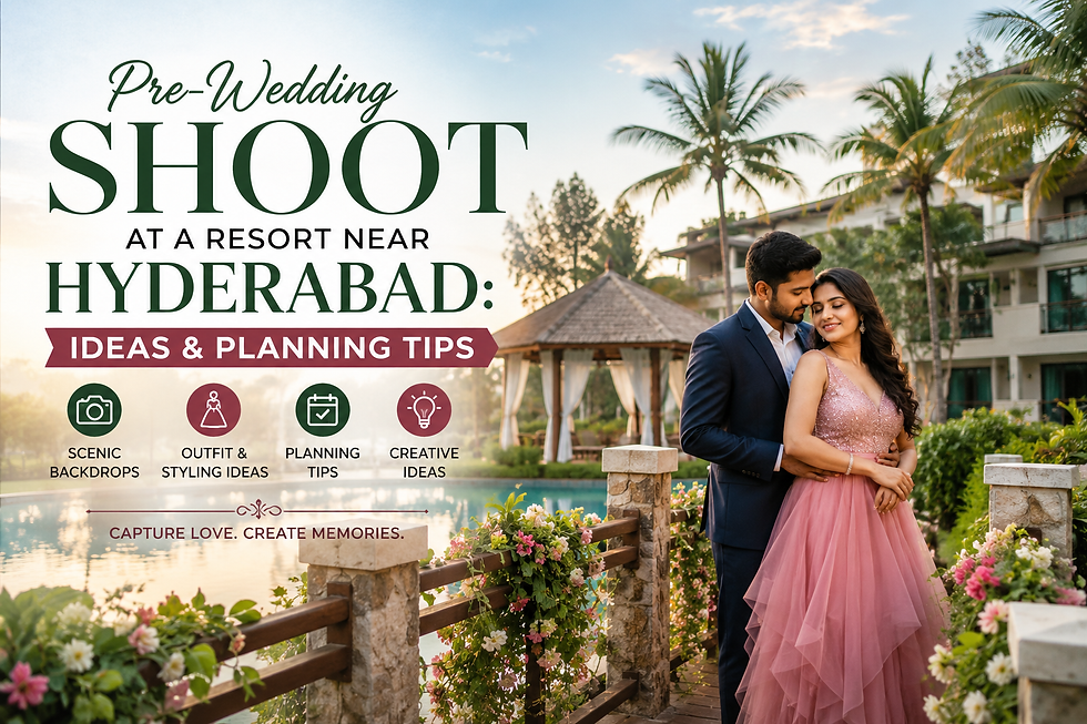 Pre-Wedding Shoot at a Resort Near Hyderabad: Ideas & Planning Tips
