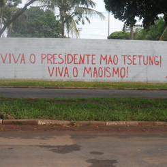 BRAZIL - Many graffities on the 127th birthday of Mao Zedong