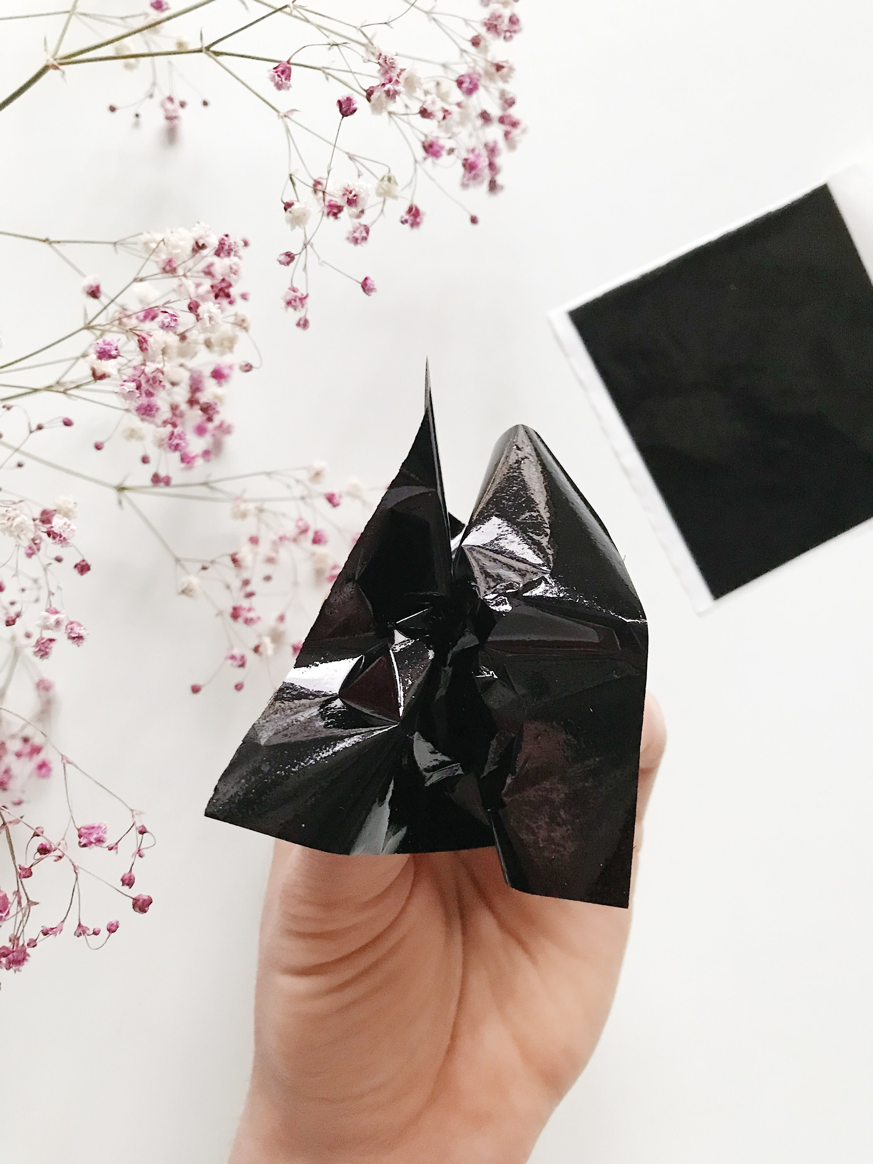 Złote arkusze "Mirror Shine", Czarny, 25 szt. 8*8,5см