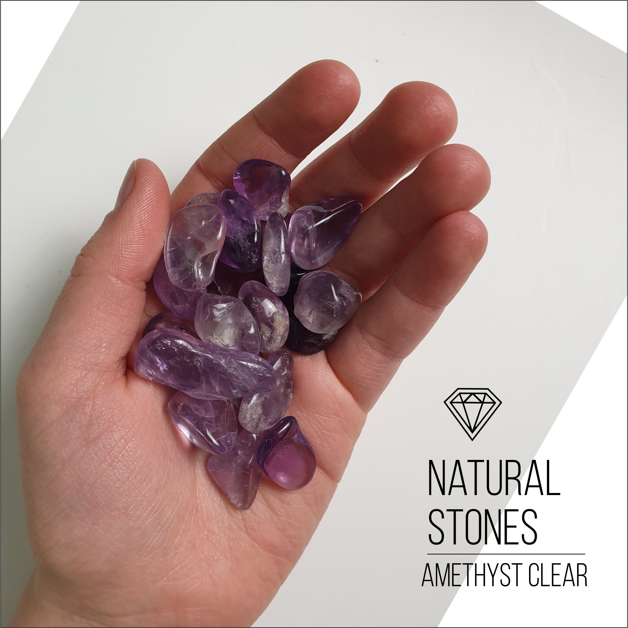 Натуральный камень Amethyst Clear, 10-20мм, 100гр