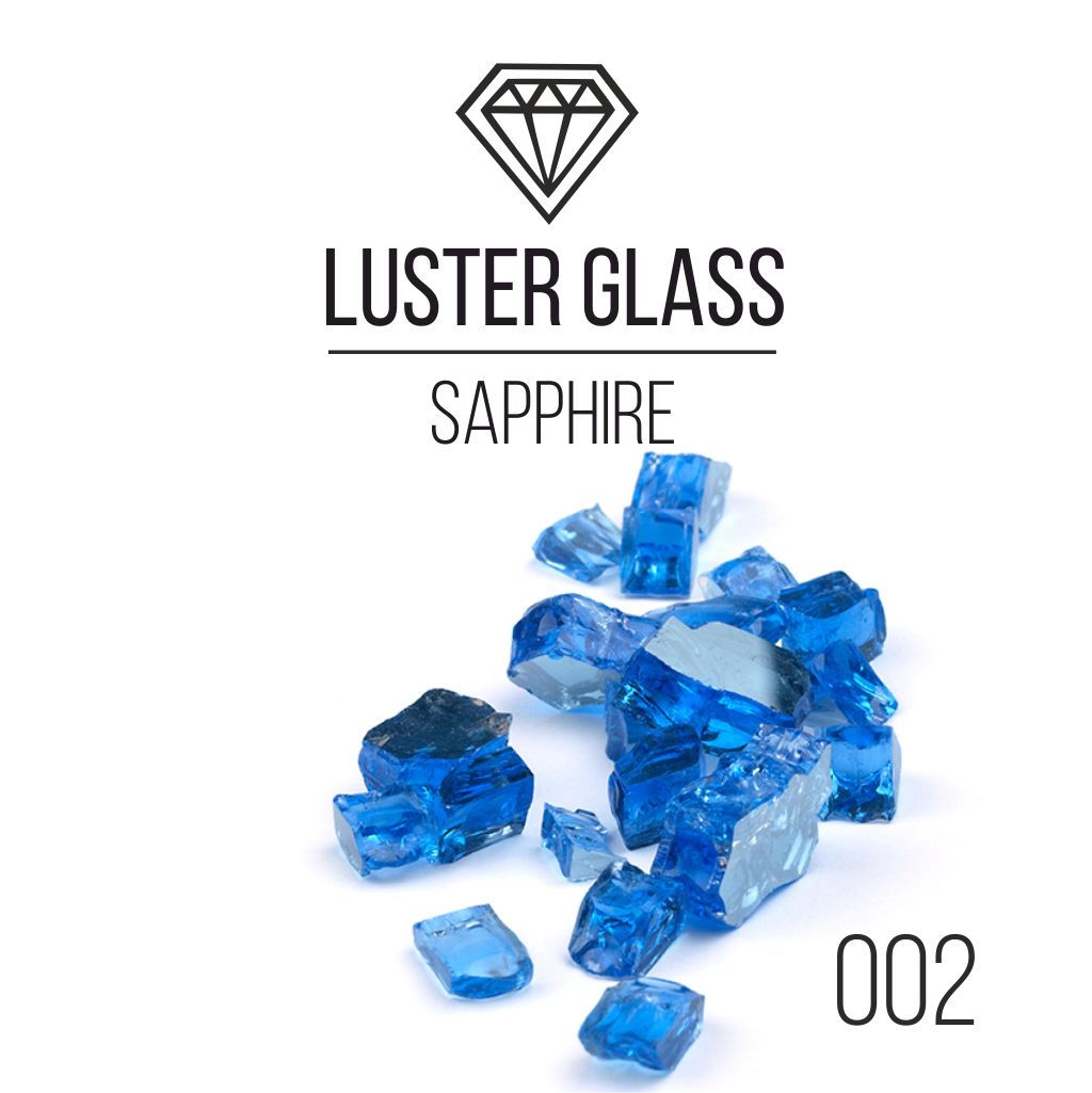 Стеклянная крошка LusterGlass Premium, Sapphire, 500гр