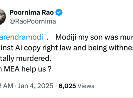 Indian Origin deceased OpenAI Whistleblower's Mother pleads for Justice, says "Suchir was brutally murdered"