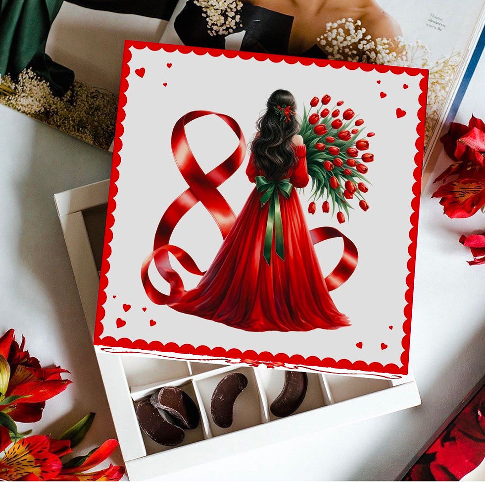 Коробка 20х20х3 16 комірок цукерки