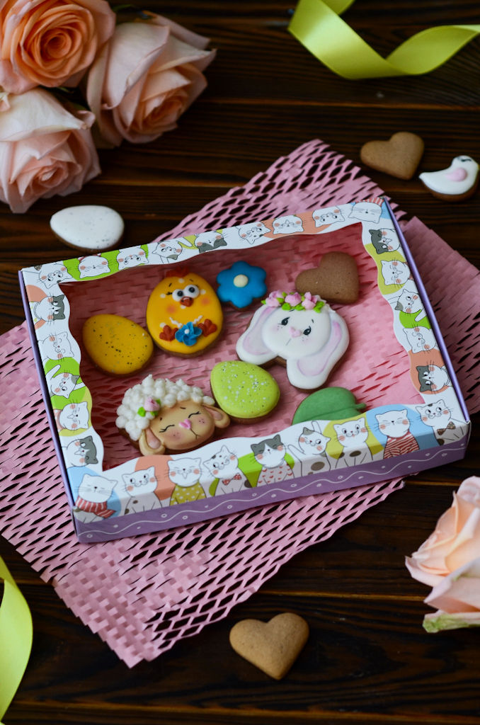 коробка киці з вікном подарункове пакування