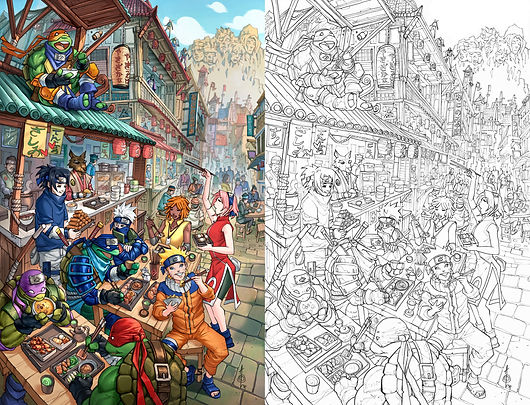 TMNT X Naruto #1 Alan Quah Variant | Jolzar Collectibles