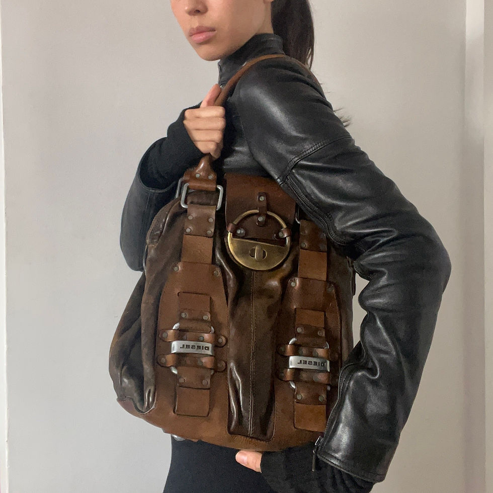 Diesel Brown Leather Bag