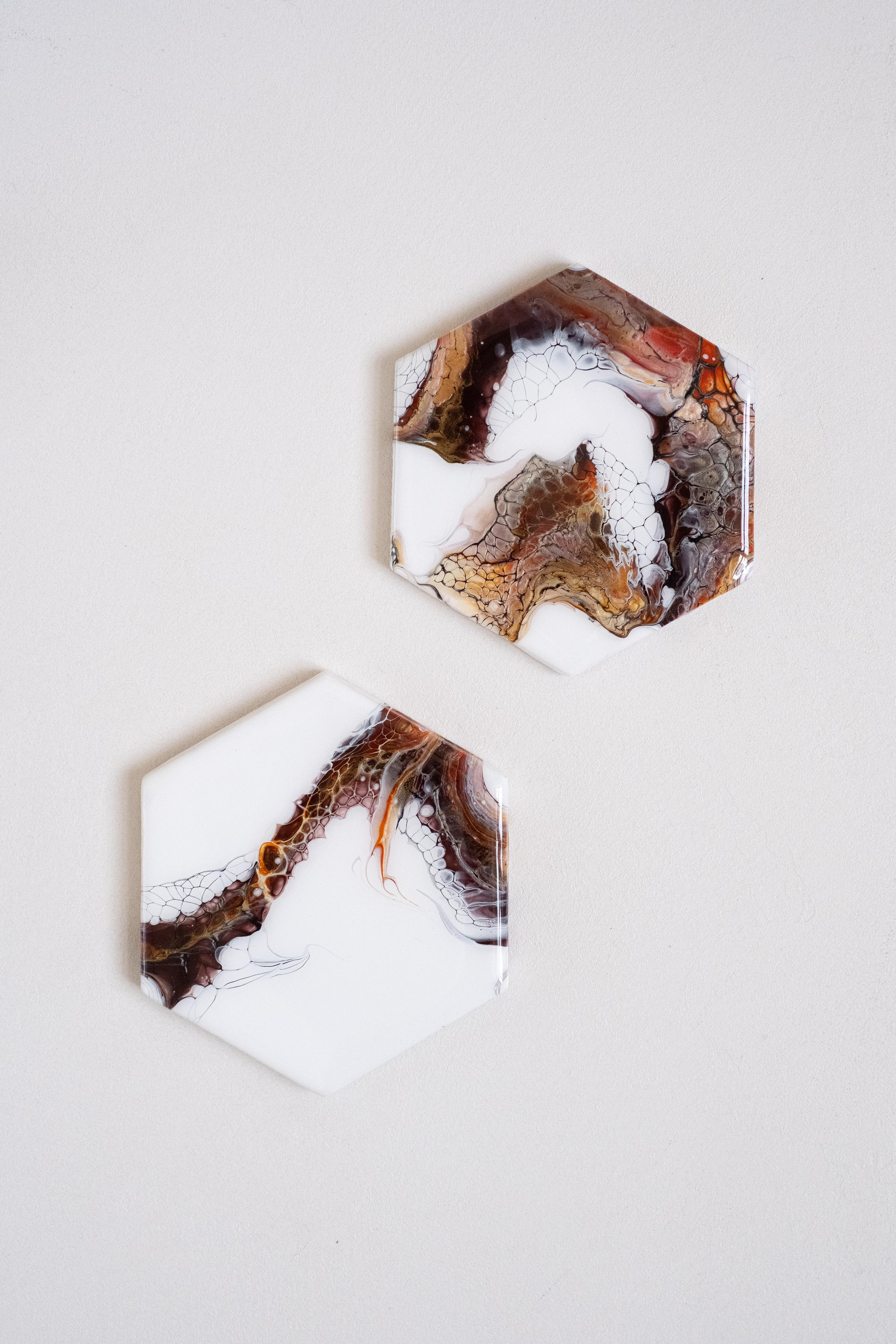 Set of 2 coasters "Golden hour"