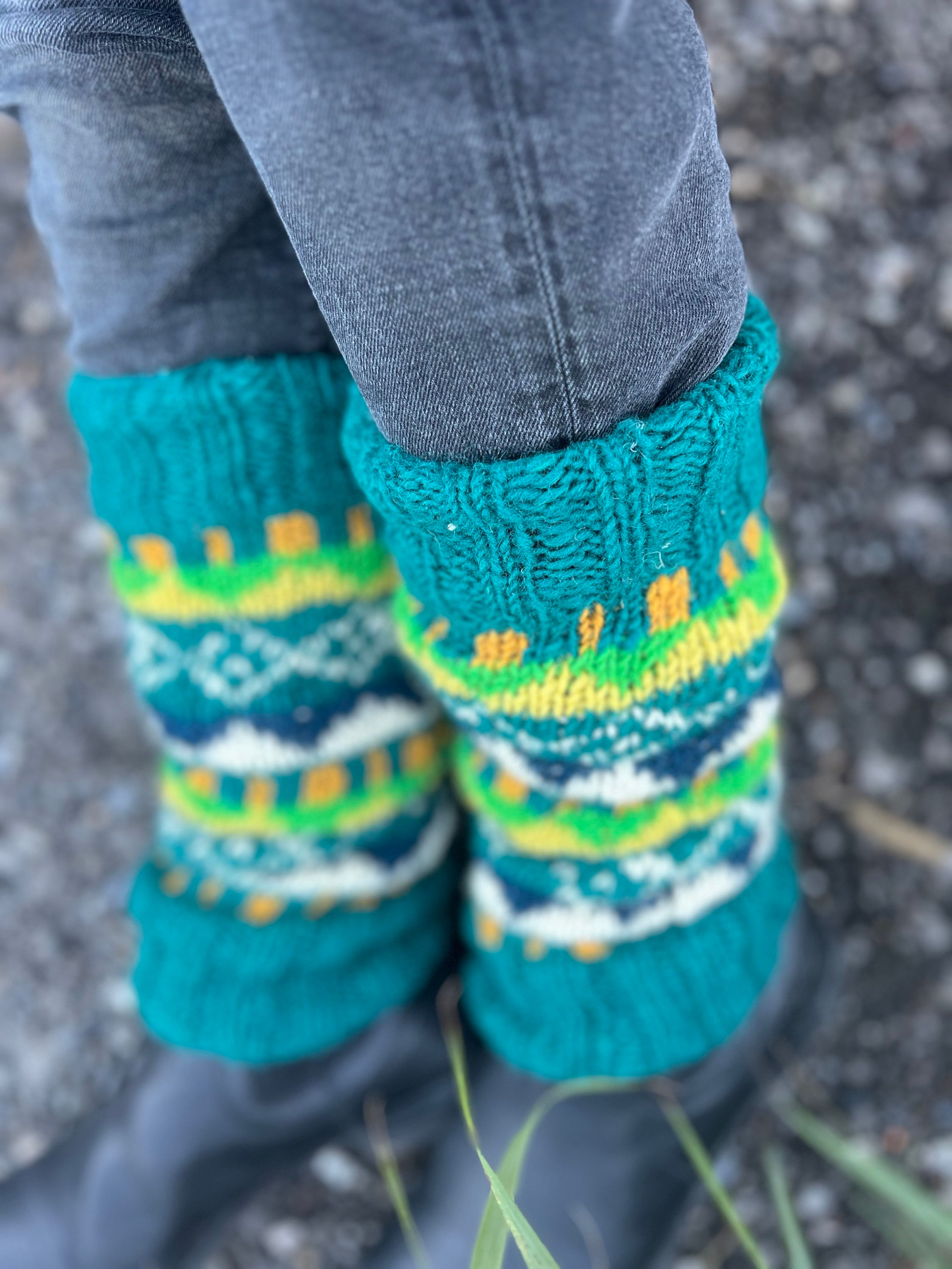 Warme Beinstulpen mit Stil