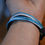 Miniaturbild: Armband Leder blau