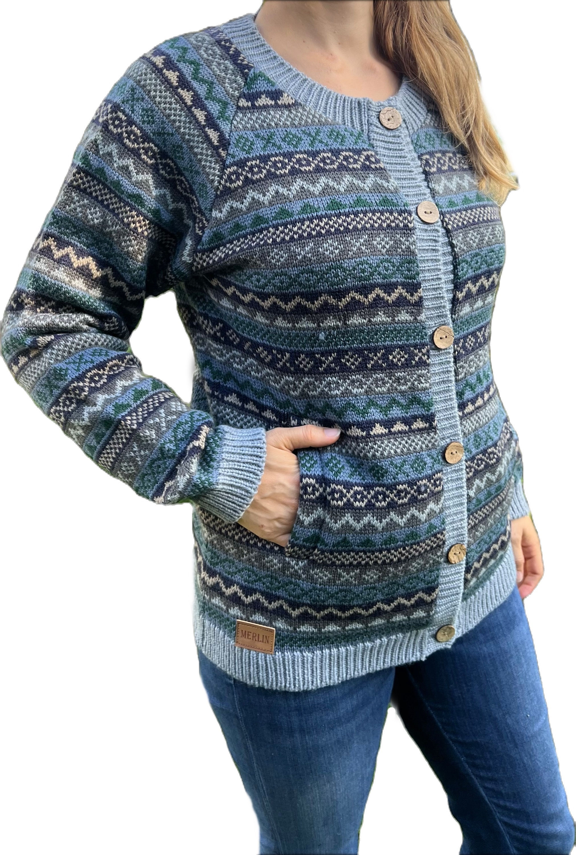 Cardigan blau, angenehm weich und schön warm ,Kallax‘