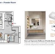 Powder Room Floor Plan (2 Bedroom)