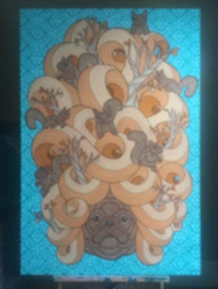 DOGNEST • 40" x 60" • $4000