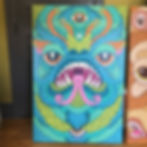 Thumbnail: BLUE FACE  • 36" x 54" • $3000