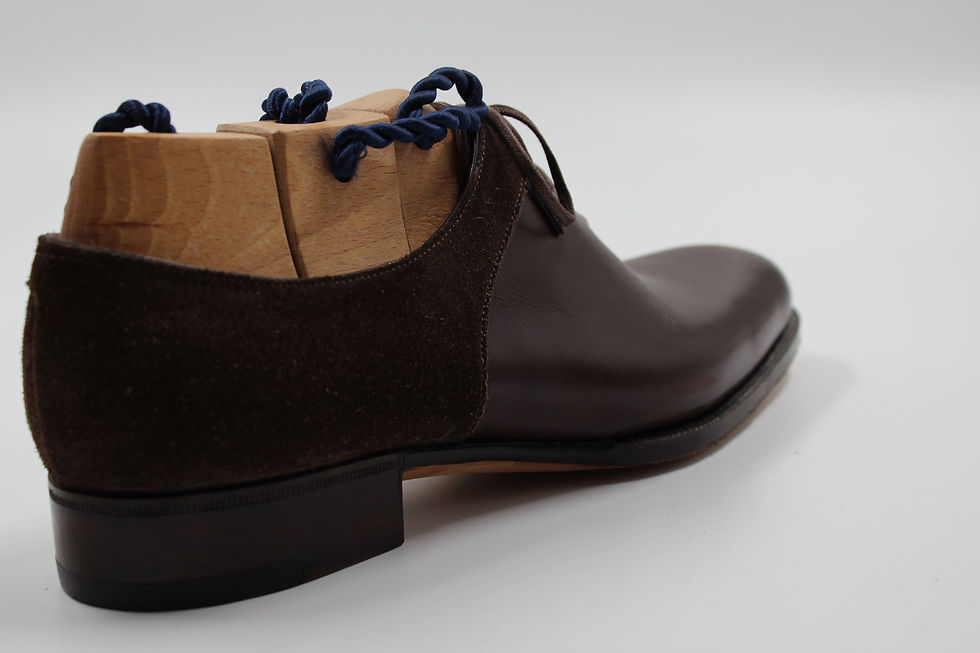 Thumbnail: Brown Box Calfskin and Suede Calfskin Oxford
