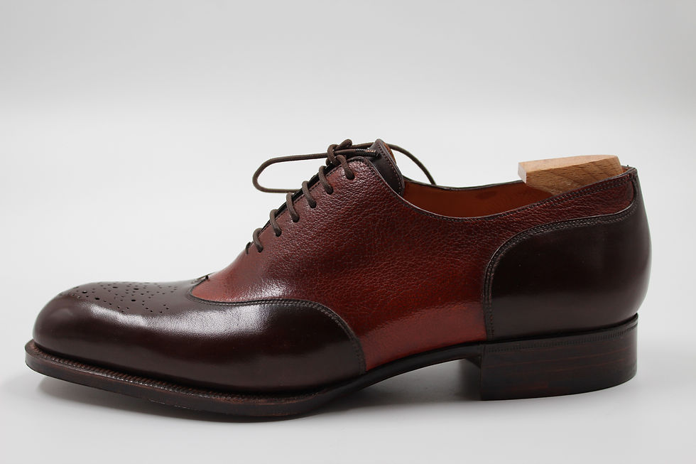 Thumbnail: Oxford brown and orange patinated box calfskin